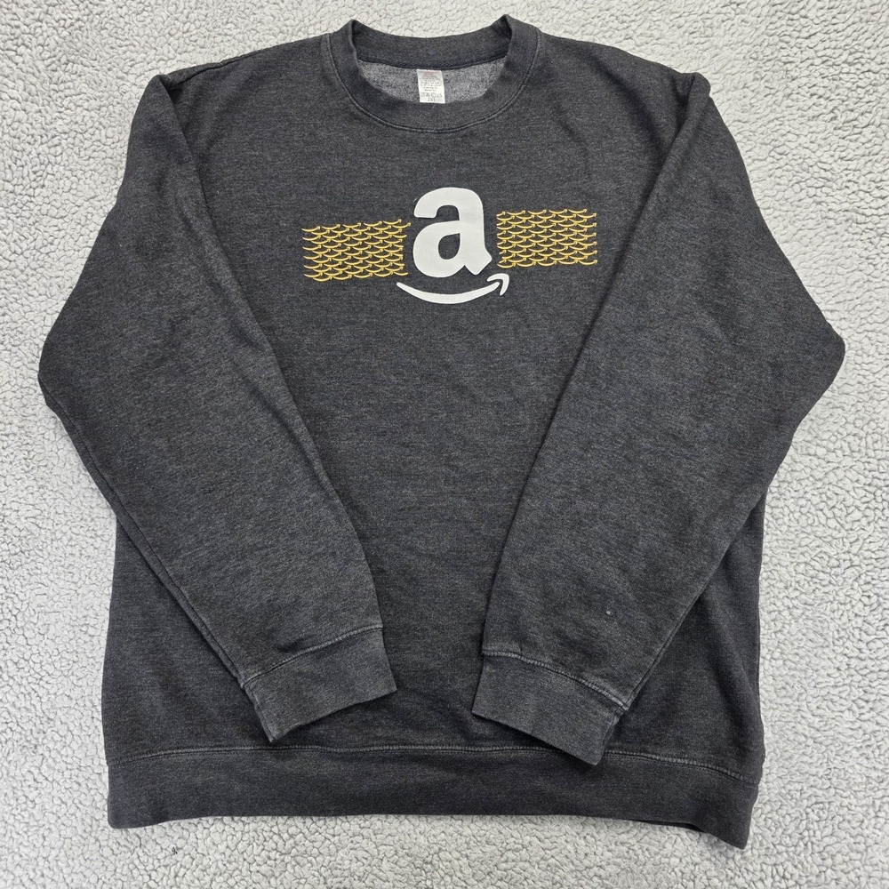 Amazon Fulfillment‎ Employee Sweatshirt Crew Neck Mens 2XL Grey EUC